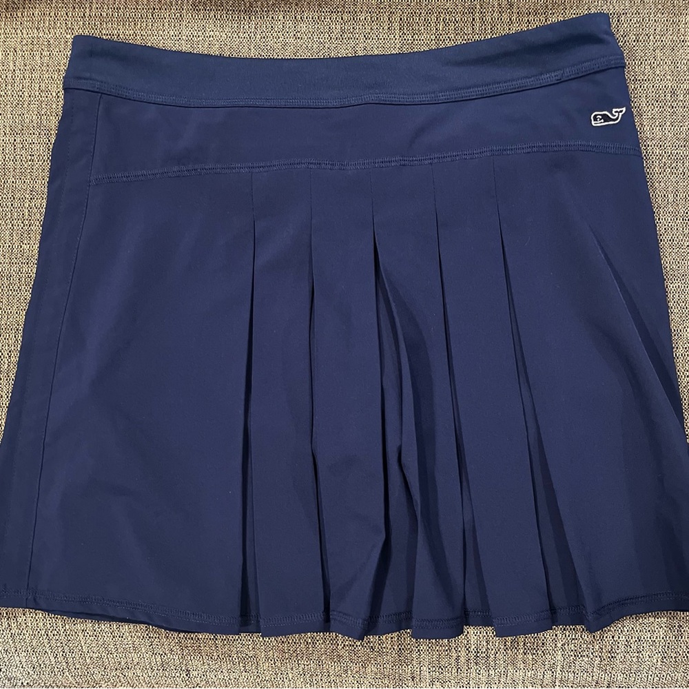 Vineyard Vines Navy Pleated Girls Tennis Skort